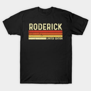 Roderick Name Vintage Retro Limited Edition Gift T-Shirt
